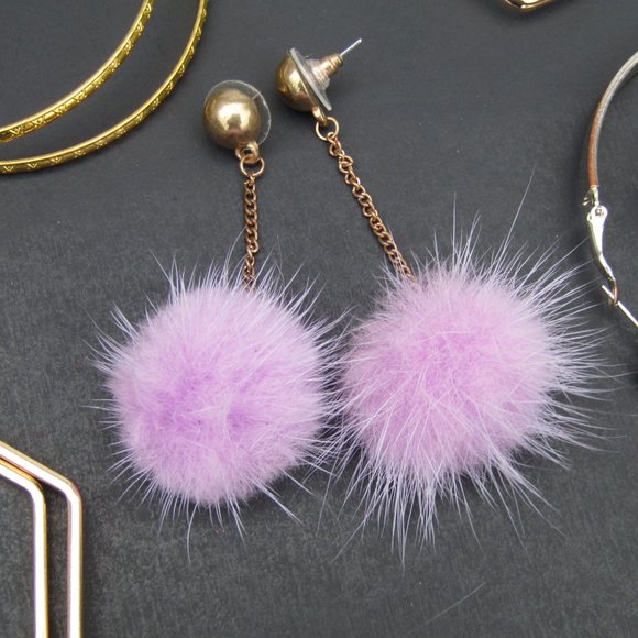 Large Oversized Hoop Earrings 10 Pairs - Picture 3 of 8